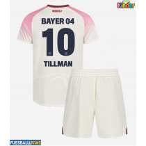 Bayer Leverkusen Malik Tillman #10 Auswärts Trikotsatz Kinder 2025-26 Kurzarm (+ Kurze Hosen)